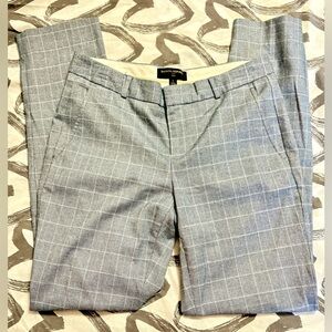 Banana Republic Ryan Grey Blue White window Plaid trousers dress pants
